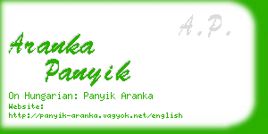 aranka panyik business card